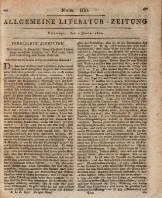 Allgemeine Literatur-Zeitung (Literarisches Zentralblatt für Deutschland) Dienstag 2. Juni 1801