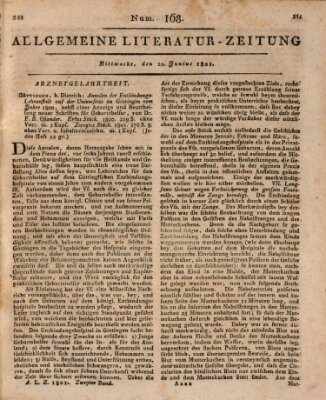 Allgemeine Literatur-Zeitung (Literarisches Zentralblatt für Deutschland) Mittwoch 10. Juni 1801