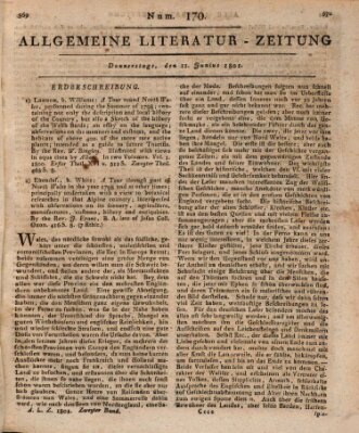 Allgemeine Literatur-Zeitung (Literarisches Zentralblatt für Deutschland) Donnerstag 11. Juni 1801