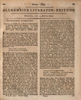 Allgemeine Literatur-Zeitung (Literarisches Zentralblatt für Deutschland) Mittwoch 24. Juni 1801