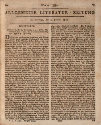 Allgemeine Literatur-Zeitung (Literarisches Zentralblatt für Deutschland) Donnerstag 25. Juni 1801