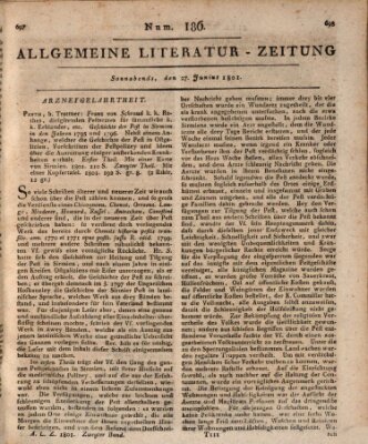 Allgemeine Literatur-Zeitung (Literarisches Zentralblatt für Deutschland) Samstag 27. Juni 1801