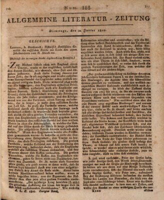 Allgemeine Literatur-Zeitung (Literarisches Zentralblatt für Deutschland) Dienstag 30. Juni 1801