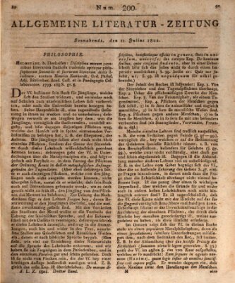 Allgemeine Literatur-Zeitung (Literarisches Zentralblatt für Deutschland) Samstag 11. Juli 1801