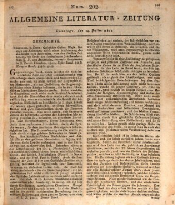 Allgemeine Literatur-Zeitung (Literarisches Zentralblatt für Deutschland) Dienstag 14. Juli 1801