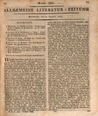 Allgemeine Literatur-Zeitung (Literarisches Zentralblatt für Deutschland) Mittwoch 12. August 1801