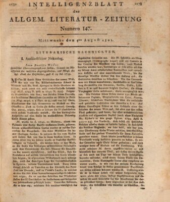 Allgemeine Literatur-Zeitung (Literarisches Zentralblatt für Deutschland) Mittwoch 5. August 1801