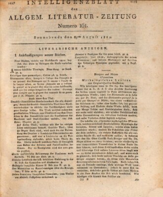 Allgemeine Literatur-Zeitung (Literarisches Zentralblatt für Deutschland) Samstag 29. August 1801