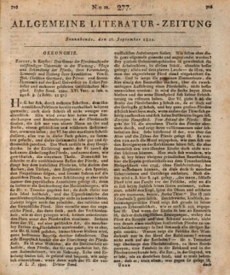 Allgemeine Literatur-Zeitung (Literarisches Zentralblatt für Deutschland) Samstag 26. September 1801