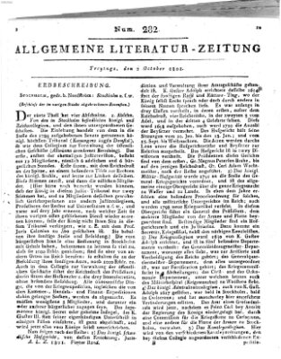 Allgemeine Literatur-Zeitung (Literarisches Zentralblatt für Deutschland) Freitag 2. Oktober 1801