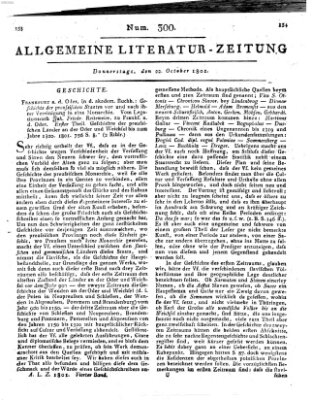 Allgemeine Literatur-Zeitung (Literarisches Zentralblatt für Deutschland) Donnerstag 22. Oktober 1801