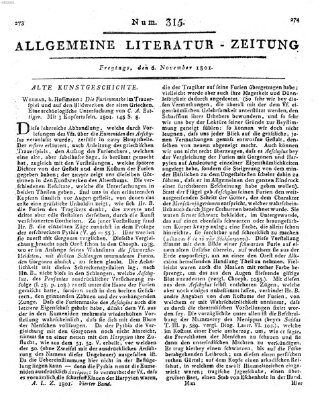 Allgemeine Literatur-Zeitung (Literarisches Zentralblatt für Deutschland) Freitag 6. November 1801