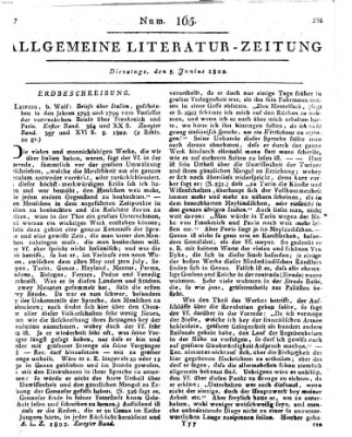 Allgemeine Literatur-Zeitung (Literarisches Zentralblatt für Deutschland) Dienstag 8. Juni 1802