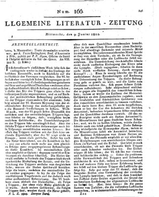 Allgemeine Literatur-Zeitung (Literarisches Zentralblatt für Deutschland) Mittwoch 9. Juni 1802