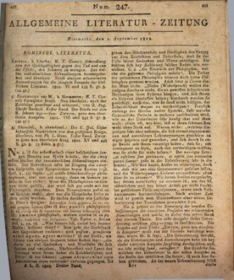 Allgemeine Literatur-Zeitung (Literarisches Zentralblatt für Deutschland) Mittwoch 1. September 1802