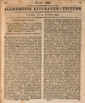 Allgemeine Literatur-Zeitung (Literarisches Zentralblatt für Deutschland) Freitag 24. Dezember 1802