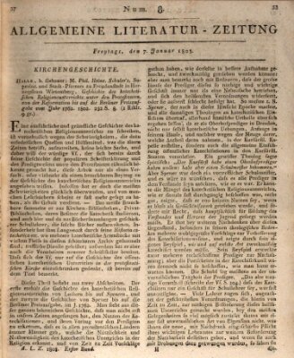 Allgemeine Literatur-Zeitung (Literarisches Zentralblatt für Deutschland) Freitag 7. Januar 1803