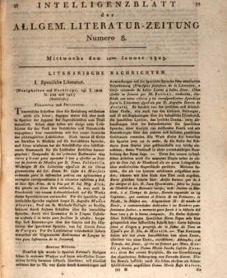 Allgemeine Literatur-Zeitung (Literarisches Zentralblatt für Deutschland) Mittwoch 12. Januar 1803