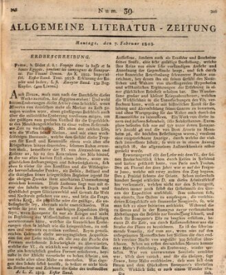 Allgemeine Literatur-Zeitung (Literarisches Zentralblatt für Deutschland) Montag 7. Februar 1803