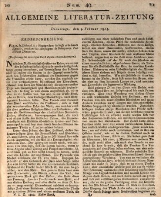 Allgemeine Literatur-Zeitung (Literarisches Zentralblatt für Deutschland) Dienstag 8. Februar 1803