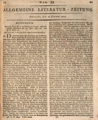 Allgemeine Literatur-Zeitung (Literarisches Zentralblatt für Deutschland) Mittwoch 23. Februar 1803