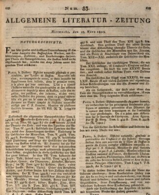 Allgemeine Literatur-Zeitung (Literarisches Zentralblatt für Deutschland) Mittwoch 23. März 1803