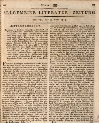 Allgemeine Literatur-Zeitung (Literarisches Zentralblatt für Deutschland) Montag 28. März 1803