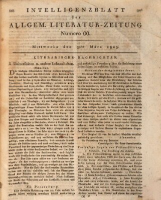 Allgemeine Literatur-Zeitung (Literarisches Zentralblatt für Deutschland) Mittwoch 30. März 1803