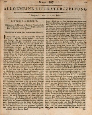 Allgemeine Literatur-Zeitung (Literarisches Zentralblatt für Deutschland) Freitag 15. April 1803