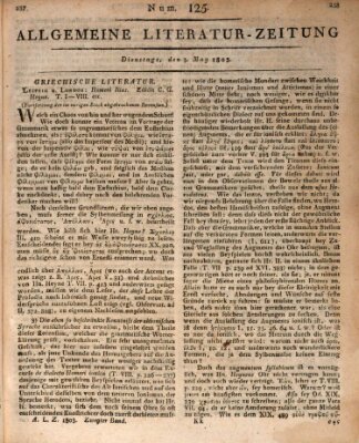 Allgemeine Literatur-Zeitung (Literarisches Zentralblatt für Deutschland) Dienstag 3. Mai 1803