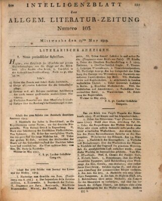 Allgemeine Literatur-Zeitung (Literarisches Zentralblatt für Deutschland) Mittwoch 25. Mai 1803