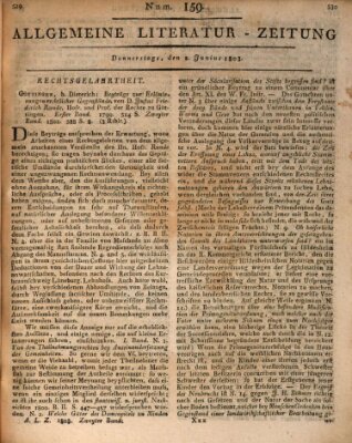 Allgemeine Literatur-Zeitung (Literarisches Zentralblatt für Deutschland) Donnerstag 2. Juni 1803