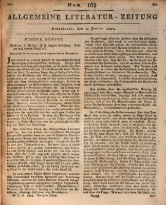 Allgemeine Literatur-Zeitung (Literarisches Zentralblatt für Deutschland) Samstag 11. Juni 1803