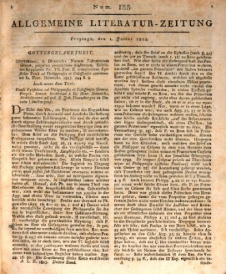 Allgemeine Literatur-Zeitung (Literarisches Zentralblatt für Deutschland) Freitag 1. Juli 1803