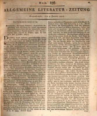 Allgemeine Literatur-Zeitung (Literarisches Zentralblatt für Deutschland) Samstag 9. Juli 1803