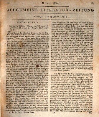 Allgemeine Literatur-Zeitung (Literarisches Zentralblatt für Deutschland) Montag 18. Juli 1803