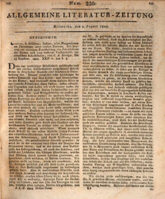 Allgemeine Literatur-Zeitung (Literarisches Zentralblatt für Deutschland) Mittwoch 3. August 1803