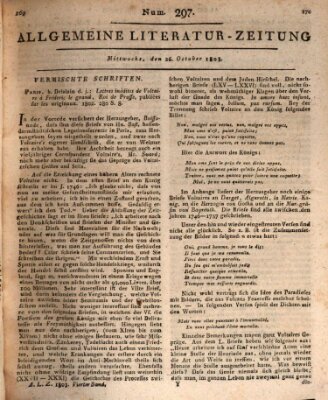 Allgemeine Literatur-Zeitung (Literarisches Zentralblatt für Deutschland) Mittwoch 26. Oktober 1803