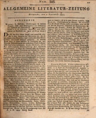 Allgemeine Literatur-Zeitung (Literarisches Zentralblatt für Deutschland) Mittwoch 2. November 1803