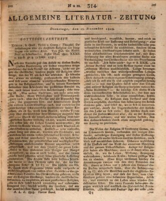 Allgemeine Literatur-Zeitung (Literarisches Zentralblatt für Deutschland) Dienstag 15. November 1803