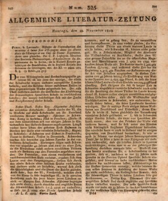 Allgemeine Literatur-Zeitung (Literarisches Zentralblatt für Deutschland) Montag 28. November 1803