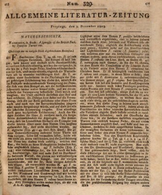 Allgemeine Literatur-Zeitung (Literarisches Zentralblatt für Deutschland) Freitag 2. Dezember 1803