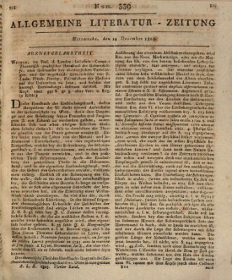 Allgemeine Literatur-Zeitung (Literarisches Zentralblatt für Deutschland) Mittwoch 14. Dezember 1803