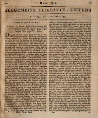 Allgemeine Literatur-Zeitung (Literarisches Zentralblatt für Deutschland) Dienstag 20. Dezember 1803