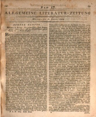 Allgemeine Literatur-Zeitung (Literarisches Zentralblatt für Deutschland) Montag 16. Januar 1804