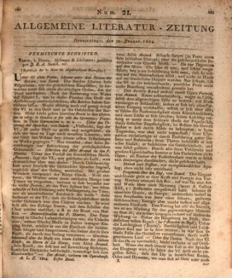 Allgemeine Literatur-Zeitung (Literarisches Zentralblatt für Deutschland) Donnerstag 19. Januar 1804