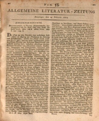 Allgemeine Literatur-Zeitung (Literarisches Zentralblatt für Deutschland) Freitag 24. Februar 1804