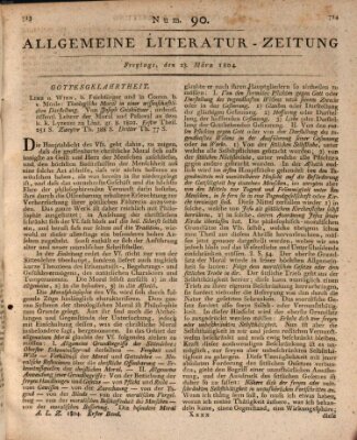 Allgemeine Literatur-Zeitung (Literarisches Zentralblatt für Deutschland) Freitag 23. März 1804