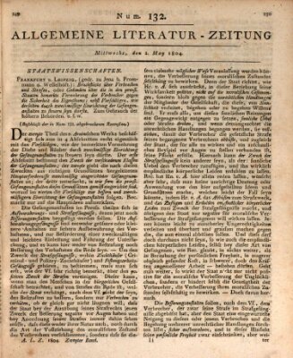 Allgemeine Literatur-Zeitung (Literarisches Zentralblatt für Deutschland) Mittwoch 2. Mai 1804