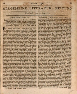 Allgemeine Literatur-Zeitung (Literarisches Zentralblatt für Deutschland) Samstag 26. Mai 1804